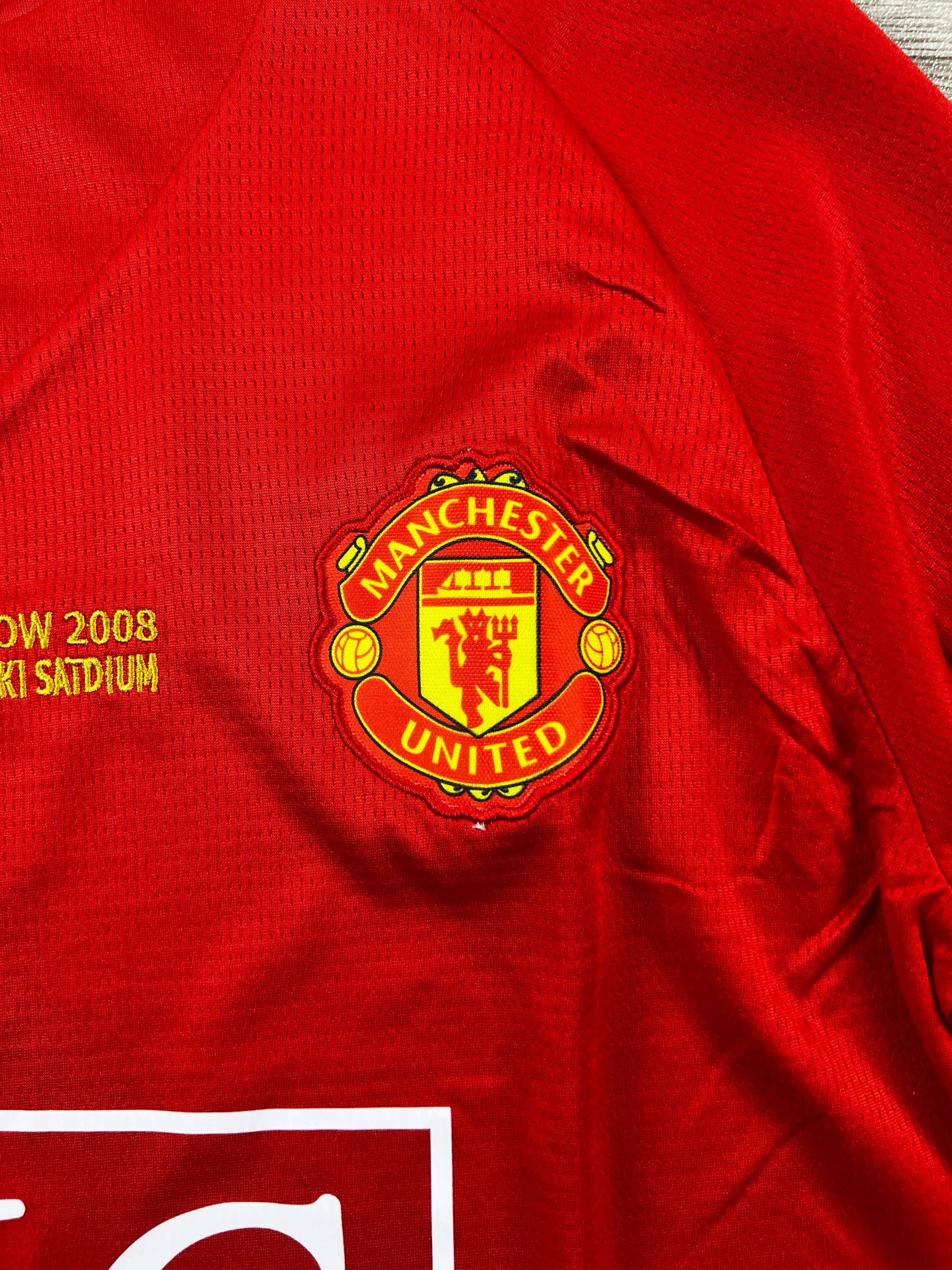 Ronaldo United 2008 home kit manche