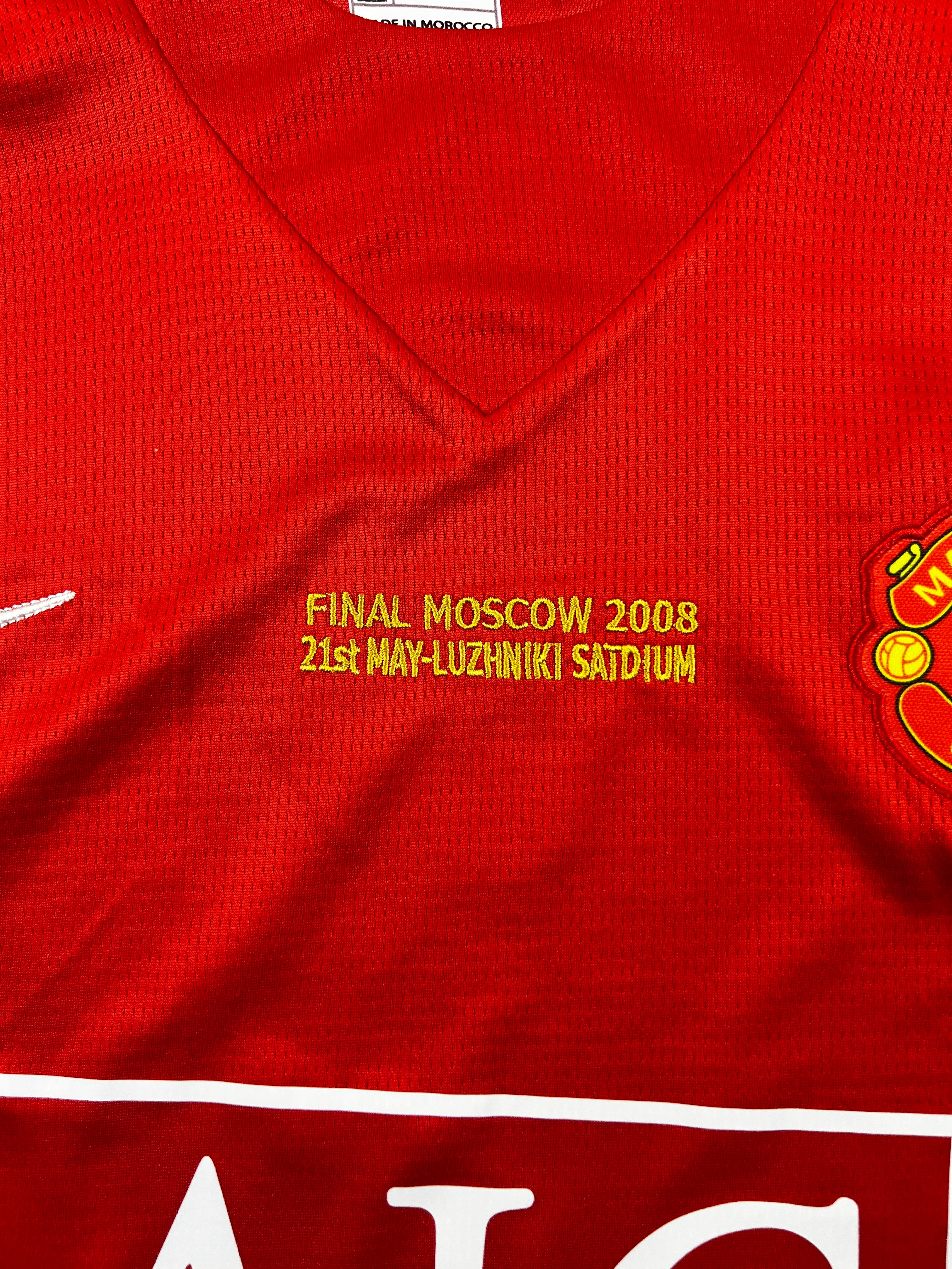 Ronaldo United 2008 home kit manche