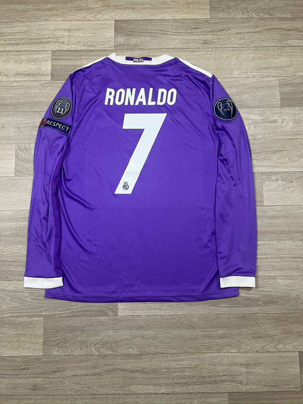 REAL MADRID AWAY KIT RONALDO 2017 LONG SLEEVE