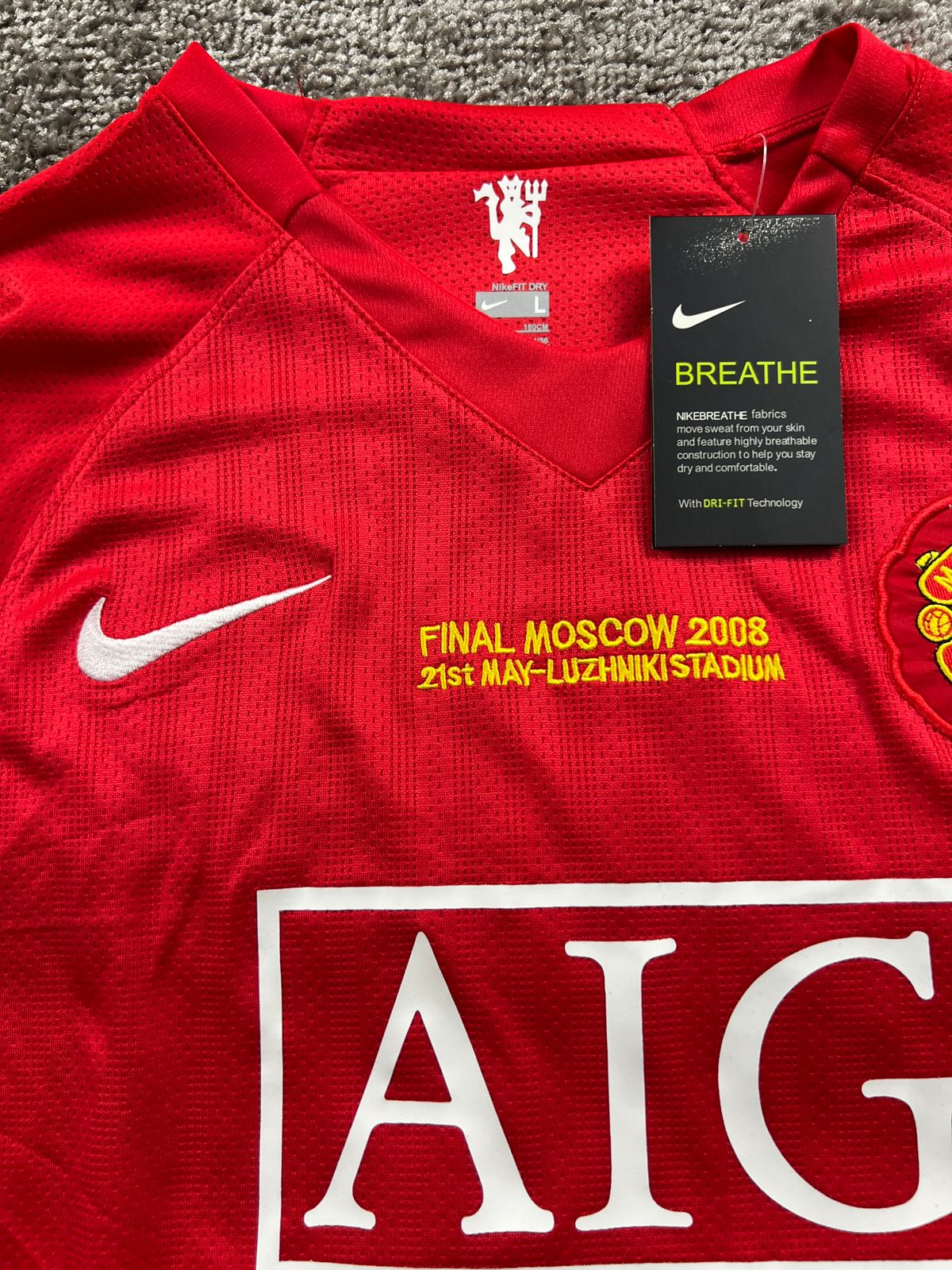RONALDO 2007-2008 HOME KIT MANCHE