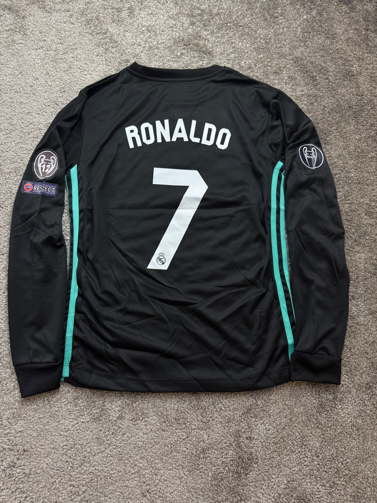 RONALDO Real Madrid 2017-2018 AWAY LONG SLEEVES